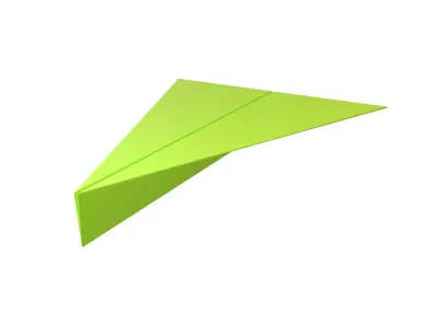 Paper Plane v4 003 Low-poly 3D model