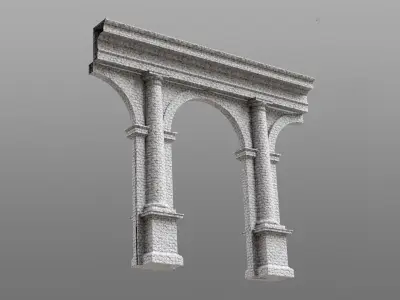 Ancient Wall 2 3D model