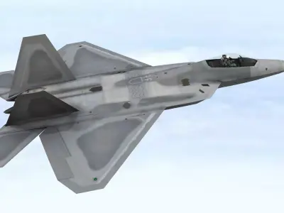 Fighter Jet Flying In Sky Plane V13 Low Poly 3D Model Low-poly 3D model