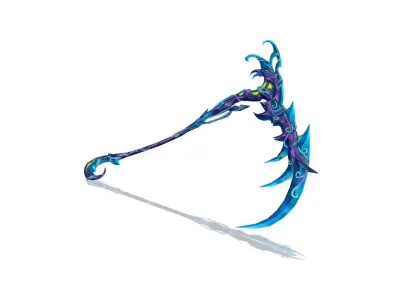 Shaman Scythe Low-poly 3D model
