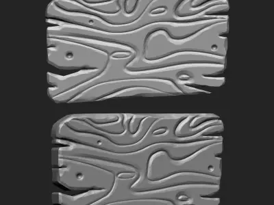 Stylized Wooden Plank IMM Brush Pack 21 in One Vol3 3D model