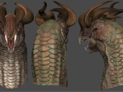 Dragon Head 01 3D model