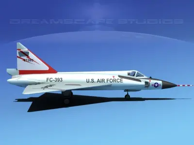 Convair F-102 Delta Dagger V11 USAF 3D model