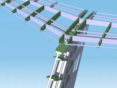 beechcraft king air b200 empennage 3D model