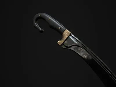 Greek Falcata Sword Low-poly 3D model