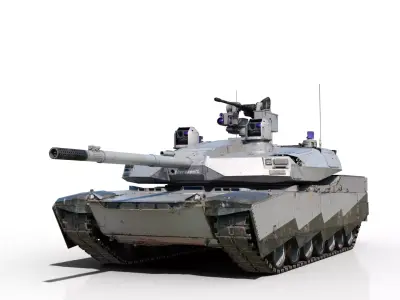 4 coatings of USA ARMY M1 AbramsX Main Battle Tank Low-poly 3D model