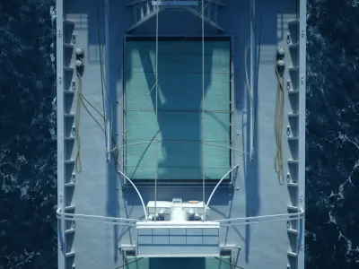 High detailed White Army Ship Scene - Model 3D model