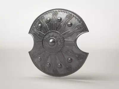 Roman Armor Decorated Shield Low-poly 3D model