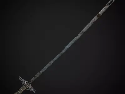 Post-Apocalyptic Weapons - Katana Low-poly 3D model
