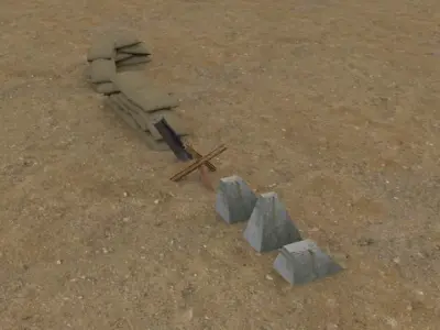 Defenses pack Free low-poly 3D model