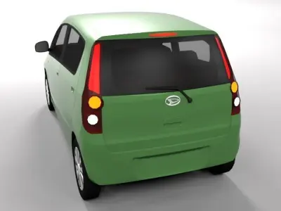 DAIHATSU COURE FREE LOWPOLY Free low-poly 3D model