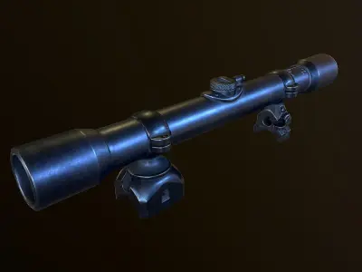 German Scope ww2 for mauser98k rifle PBR Low-poly 3D model
