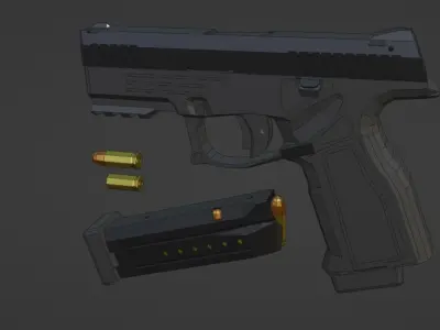 low-poly Steyr M9-A2 Free 3D model