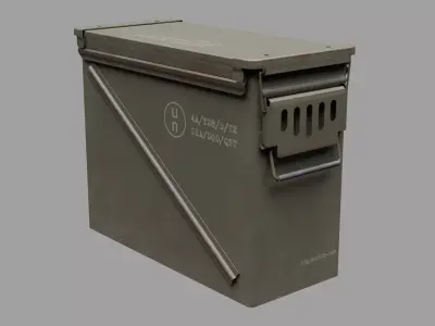 Military 40mm Ammunition Box Low-poly 3D model