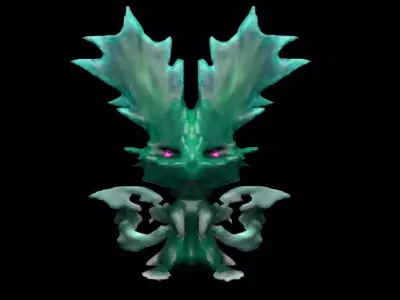 Sea Rabbit fantasy creature Free low-poly 3D model