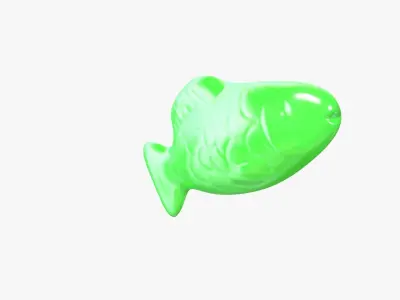 Swedish Fish Green 3D model 3D model