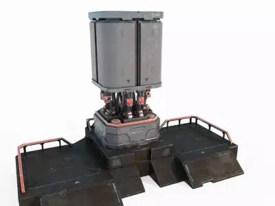 Future sci-fi energy tank 3D model