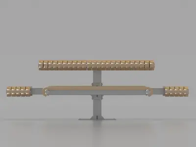 4 Side Bench 3D model