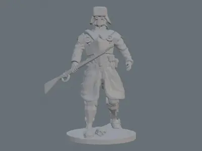 USSR Red Army infantry 3D print model
