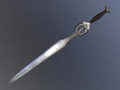 Knights sword Low-poly 3D model purchase