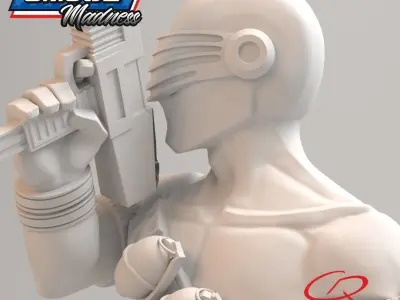 GI JOE Character Snake Eyes Full-figure Pose 01 3D print model