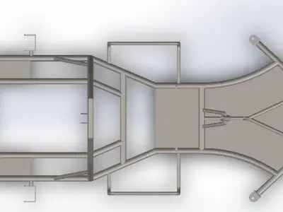 Chassis go-kart Free 3D model