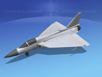 HAL Tejas Fighter Bare Metal Low-poly 3D model