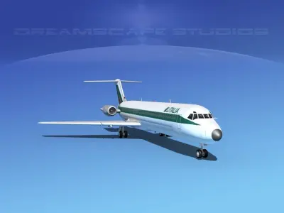 Douglas DC-9-40 Alitalia 3D model