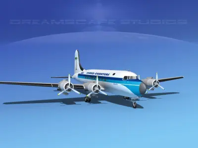 Douglas DC-4 Island Charters 3D model