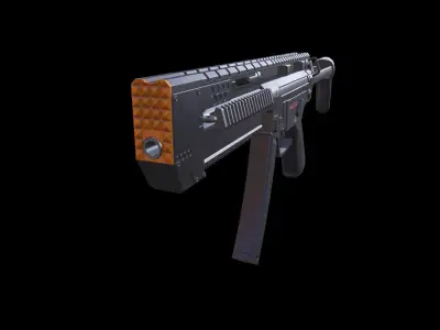 Sub Machine Gun Low-poly 3D model