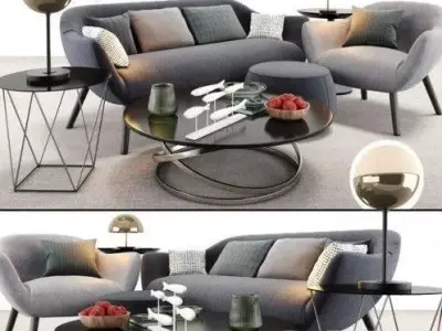 living room furniture 3D print model