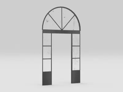 Iron door 2 Low-poly 3D model