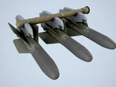 AGM-22 Missiles Low-poly 3D model