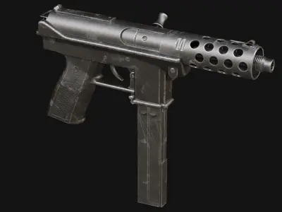 TEC-9  Low-poly 3D model