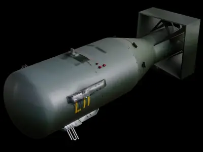 Little Boy Atomic Bomb Low-poly 3D model