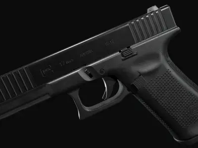 Glock G17 Gen5 Low-poly 3D model