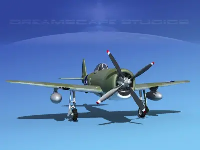 Republic P-47D Thunderbolt V14 3D model