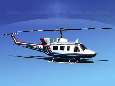 Bell 212 V13 Police SRT 3D model