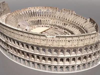 Roman Colosseum Ruins High detail 3D model