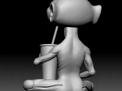 Alien Statue - 0270 3D print model