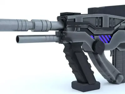 Sci-Fi Tactical Pistol Duo  Game-Ready PBR  Low-Poly Weapon Pack Low-poly 3D model