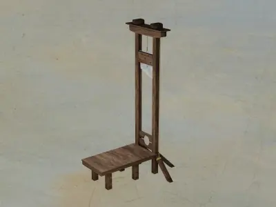 Guillotine with clean blade Free low-poly 3D model