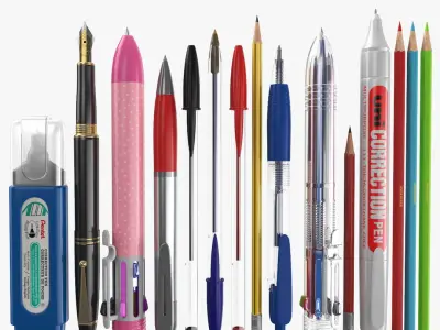 Pens Collection 3D model