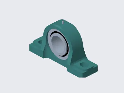 Ball Bearing Cast Iron Pillow Blocks Free 3D model