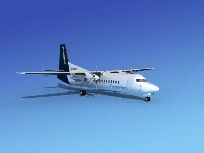 Fokker 50 KLM City Hopper 2  3D model
