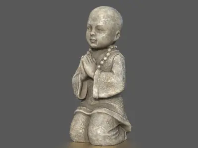 CHILD BUDDHA STATUE Low-poly 3D model