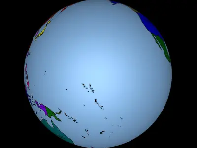 Earth globe of world 3D model