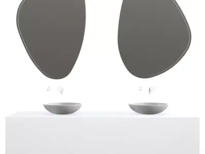 Bathroom furniture full set 3D model purchase