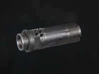 WARCOMP-762 Flash Hider Low-poly 3D model