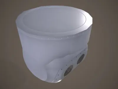 Helicopter camera TOES 520 Low-poly 3D model